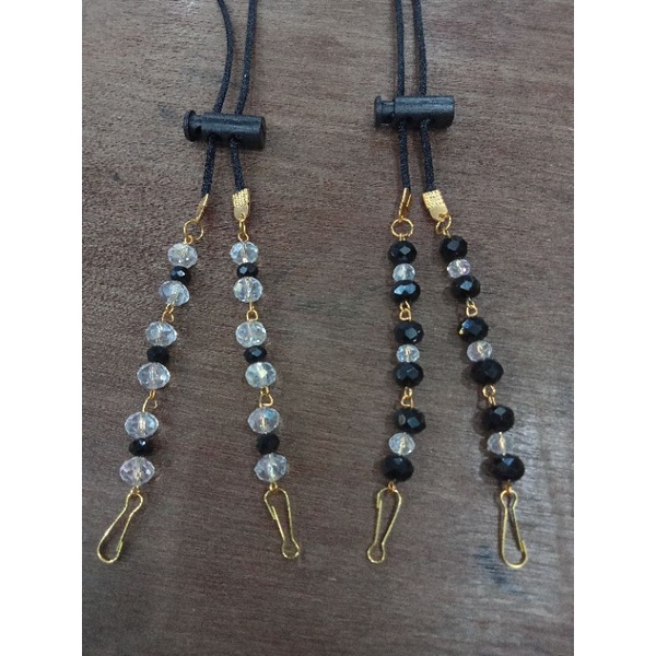 konektor masker kristal 2 in 1strap masker