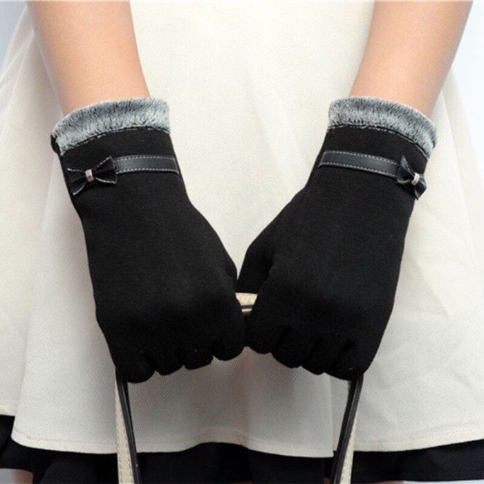 Sarung tangan bulu musim dingin wanitaWinter touchscreen gloves women