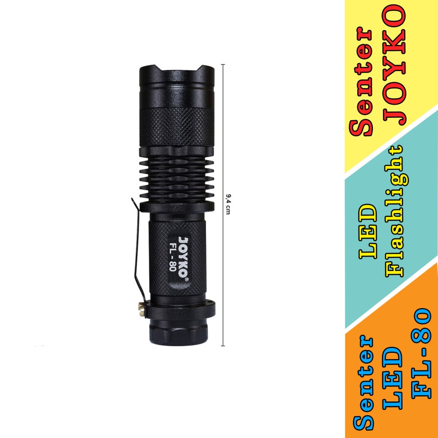 Senter Joyko -Senter LED -lED Flashlight - senter FL 80