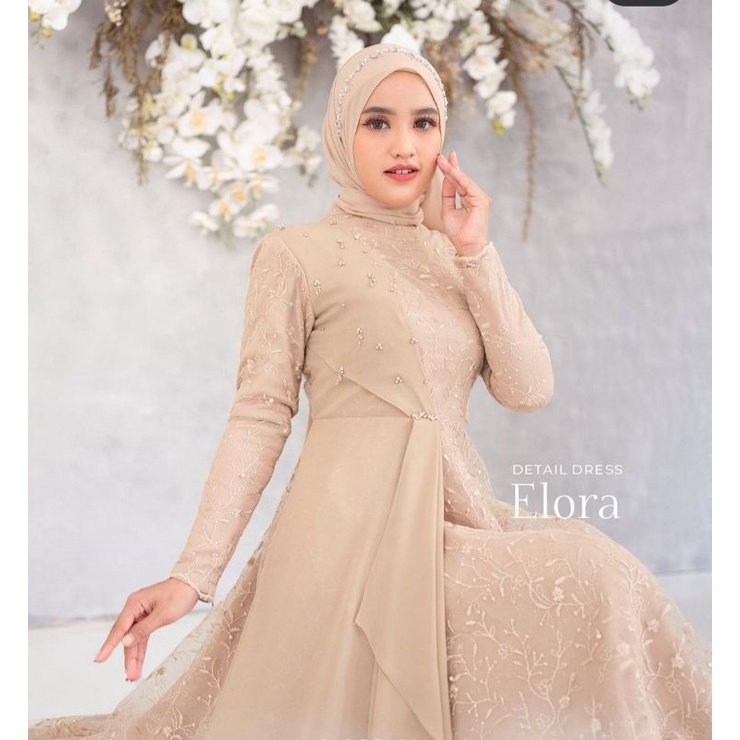 Elora dress-gaun terbaru-gaun lebaran-baju muslimah