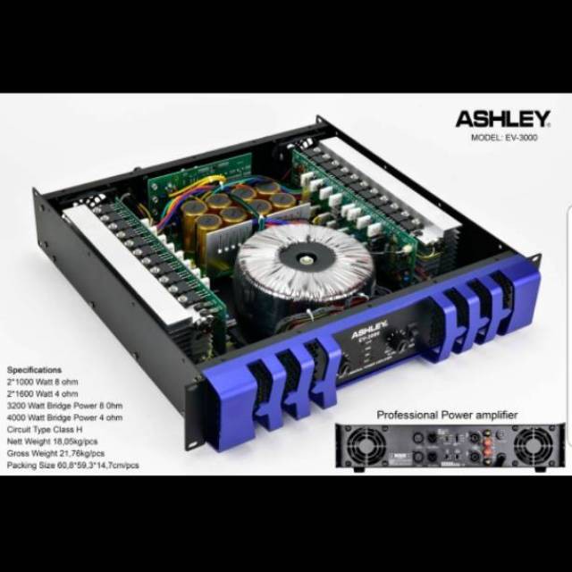 PROMO MURAH POWER AMPLIFIER ASHLEY EV 3000/EV3000 OROGINAL