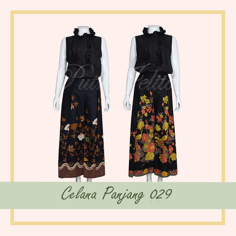 SALE Celana Panjang Batik Wanita - Putri Jelita - Kulot 029 - Celana Kerja Kantor Wanita