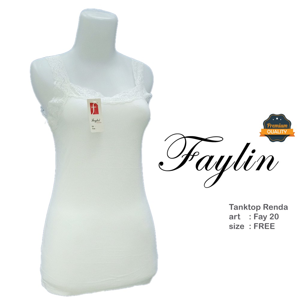 FAYLIN | Tanktop Wanita RENDA Rayon Spandex / Tank Top L-XXL / art FAY 20