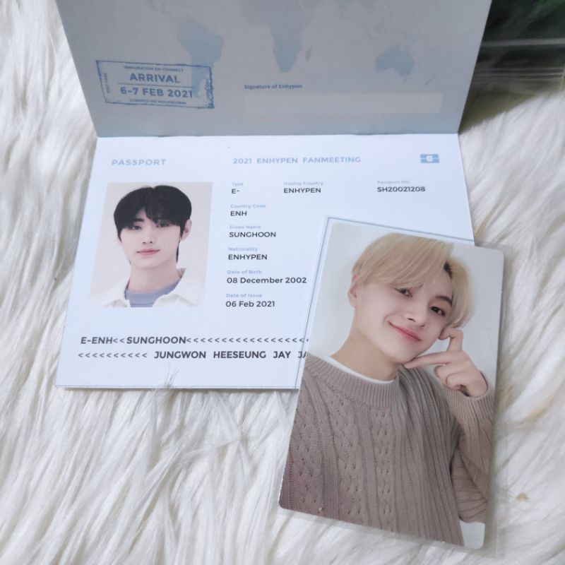 RANDOM PC JAY PASSPORT SUNGHOON ENHYPEN DVD EN CONNECT PHOTOCARD