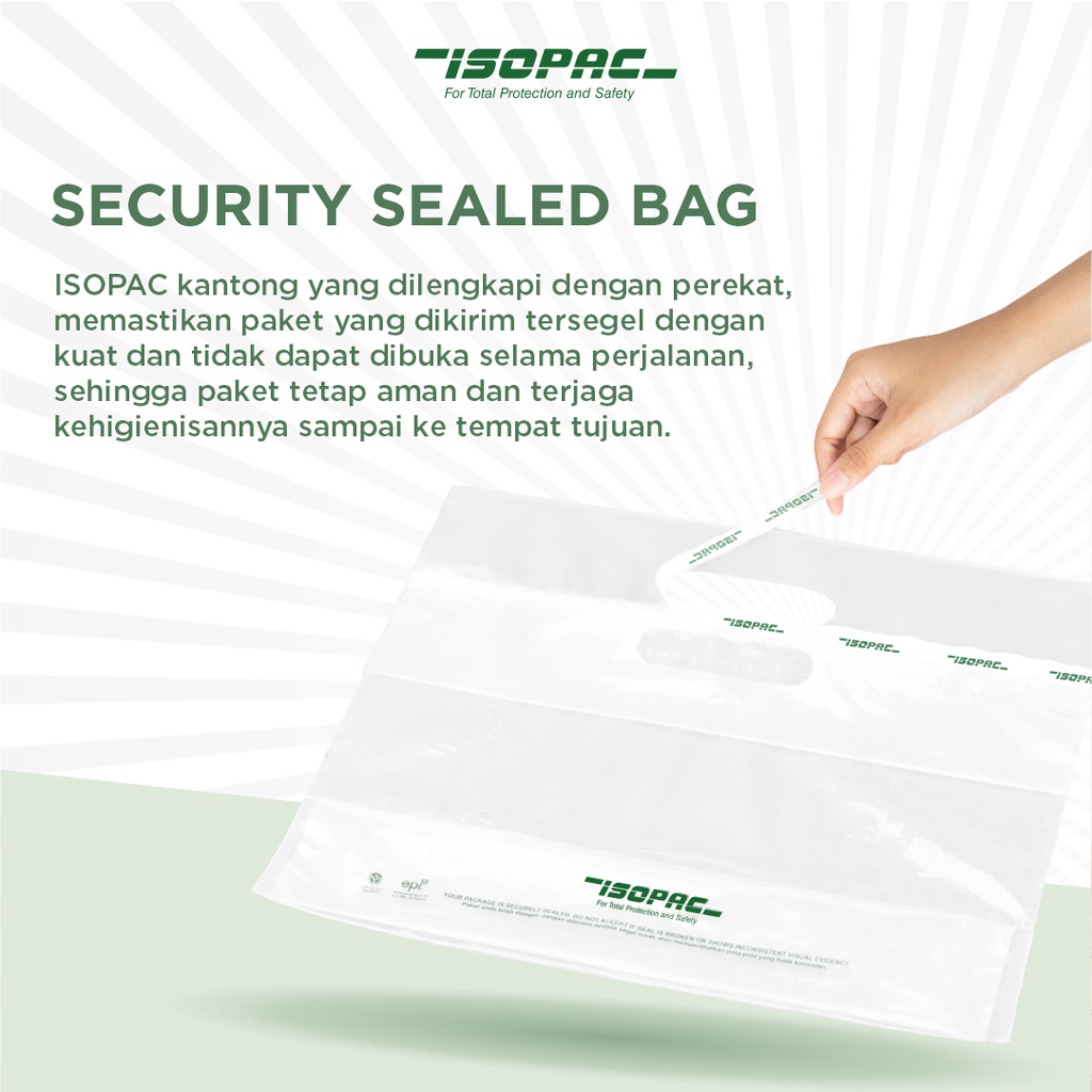 Kantong Bersegel ISOPAC ( 1 Pack isi 50pcs ) Kemasan Plastik - Delivery Bag - Plastik segel