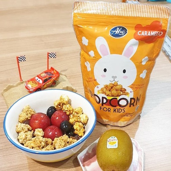 ABE FOOD POPCORN FOR KIDS SNACK ANAK | CEMILAN SEHAT JAGUNG CARAMEL GLUTEN FREE