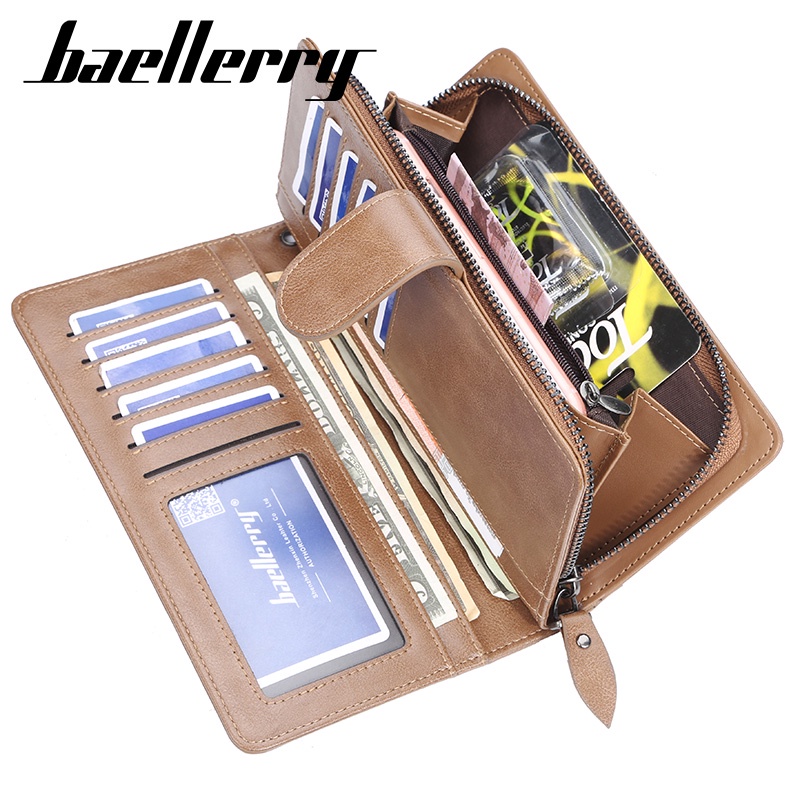 BAELLERRY S6701 Dompet Pria Wanita Panjang Bahan Kulit PU Leather Premium WATCHKITE BAEOS-1