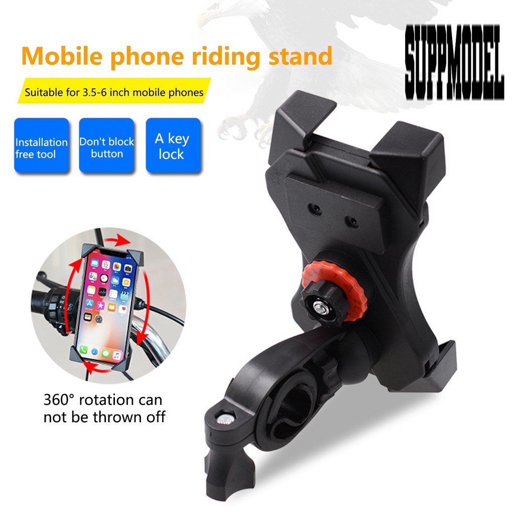 Stand Holder Handphone Anti slip Tahan Gores Bisa Diputar Untuk Setang Mobil