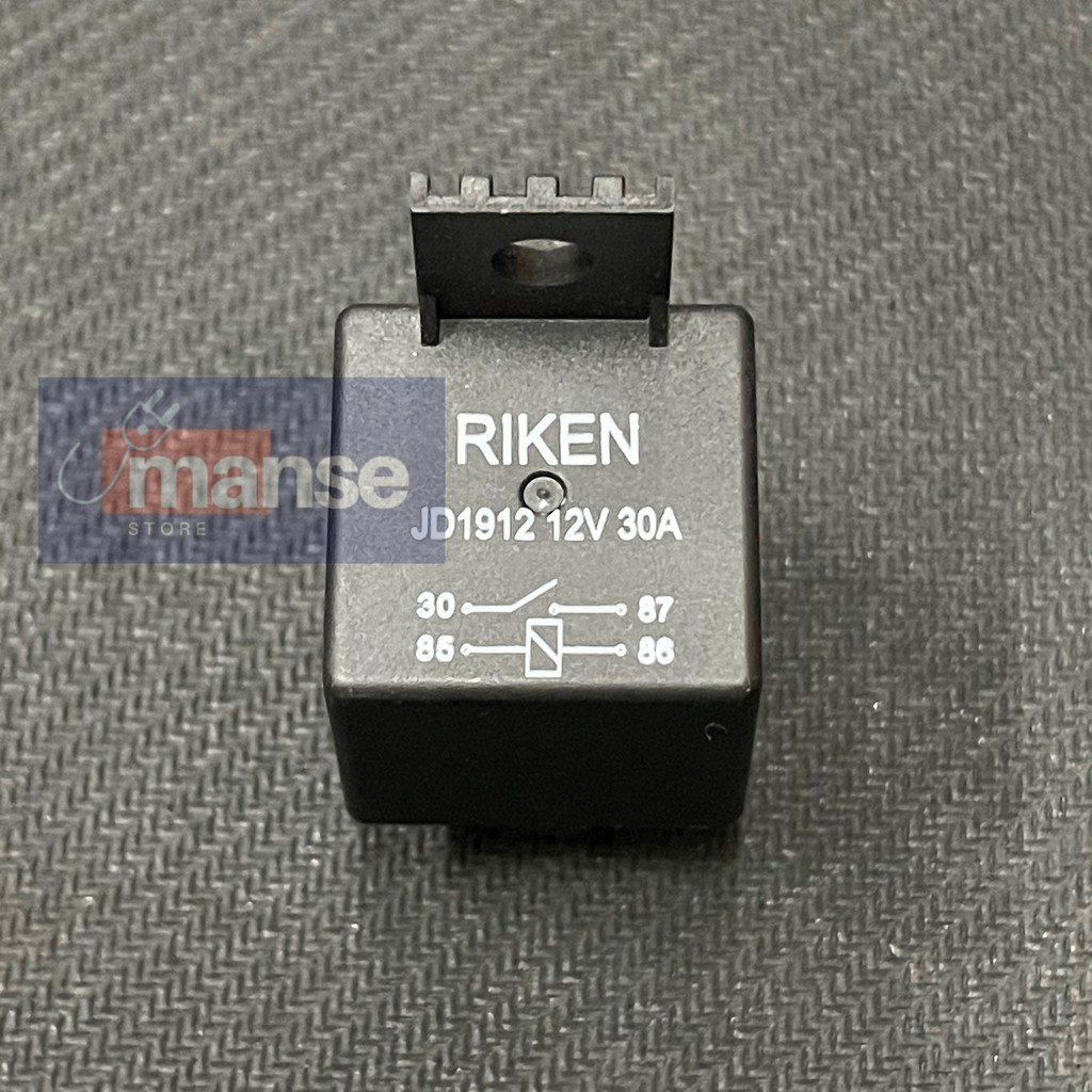 Jual Relay Klakson DC 12V 30A 4 Kaki JD1912 Hitam 4 Pin (Kualitas Bagus