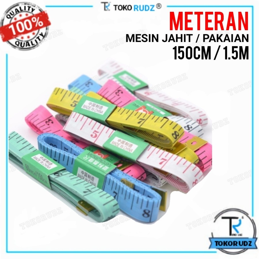 12 Pcs - Meteran Kain Baju Badan 150cm 1.5m 60 inchi Tailor Tape Alat Ukur