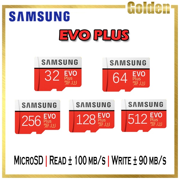 Samsung MicroSD EVO Plus 32GB 64GB 128GB 256GB 512GB Garansi Resmi 10 thn