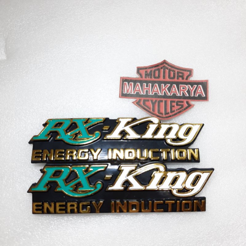 EMBLEM TANGKI RXKING BOX AKI RX-KING RXK KUALITAS ORI CKD 1SET 2PCS