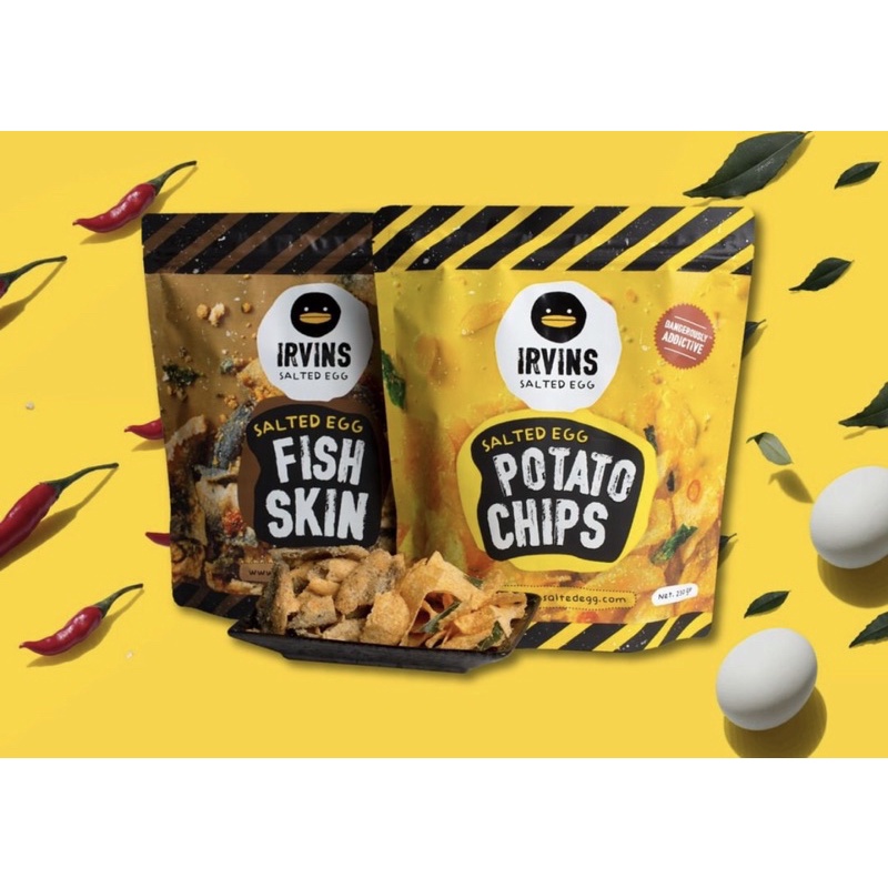 

[BIG] Irvins Salted Egg Potato Chips & Fish Skin & Salmon Skin 210gram | Irvin besar