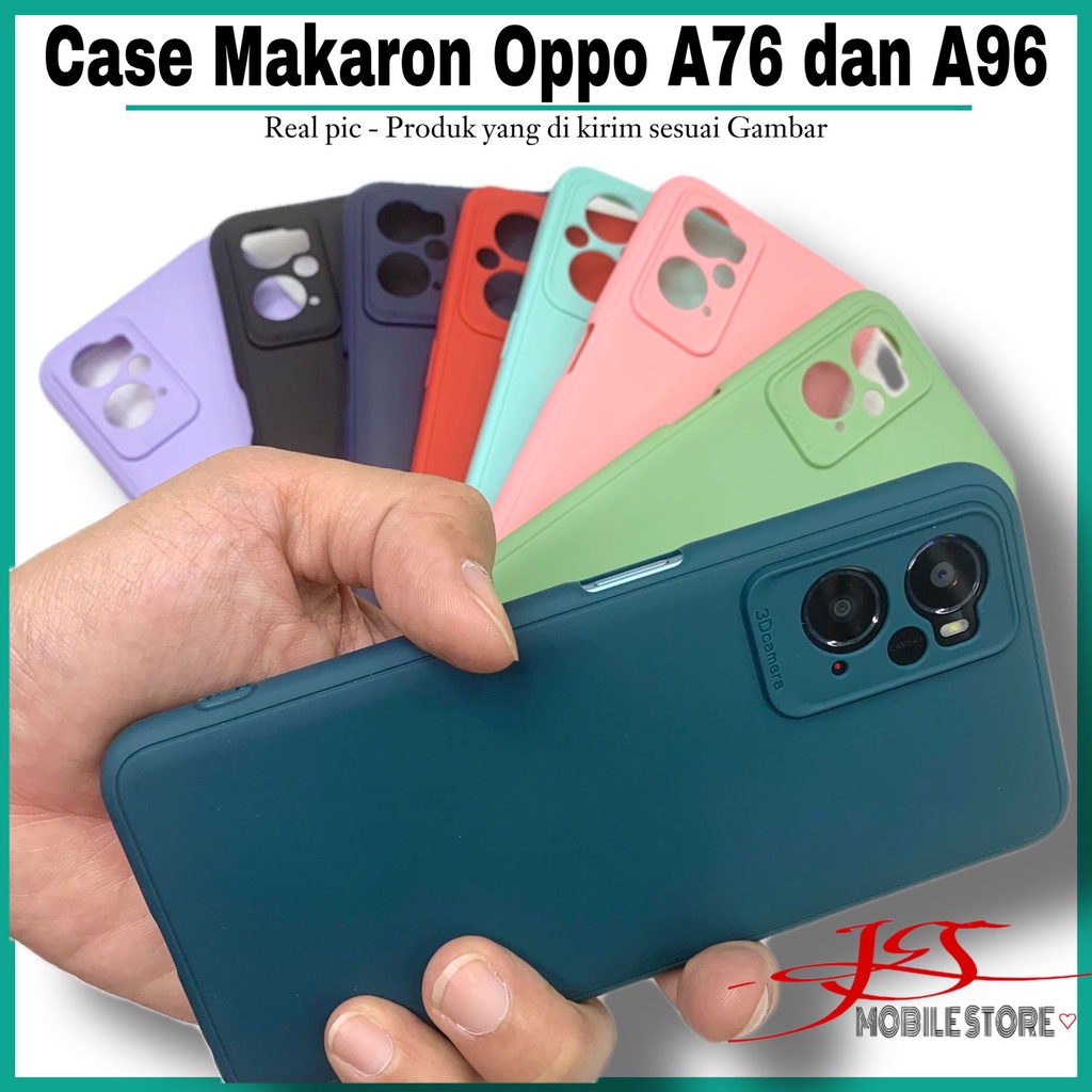 1112Store New Case makaron oppo A76 dan A96 - silikon oppo A76 dan A96 - softcase oppo A76 dan A96 -