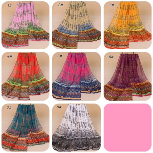 Syal Soft Chiffon Bohemian YF