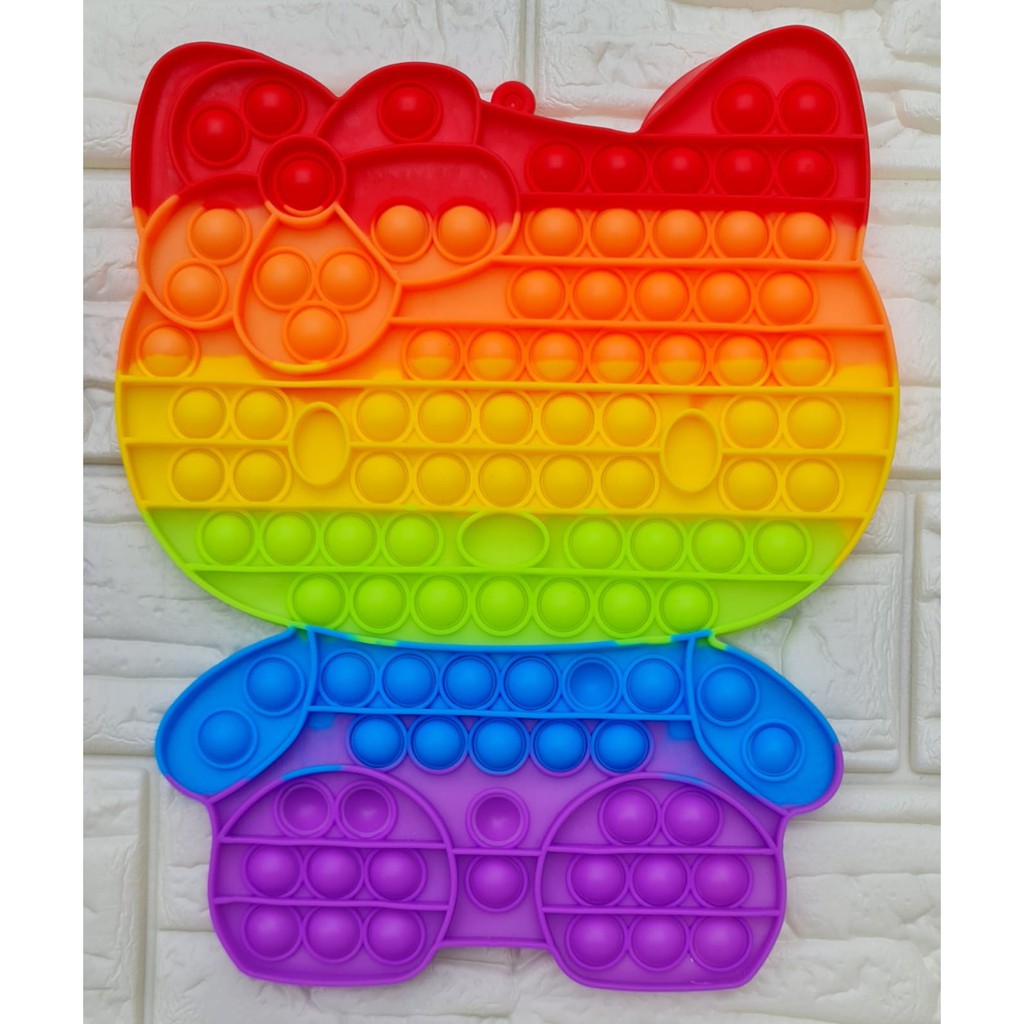 MAINAN POP IT KARAKTER HELLO KITTY DORAEMON MICKEY JUMBO