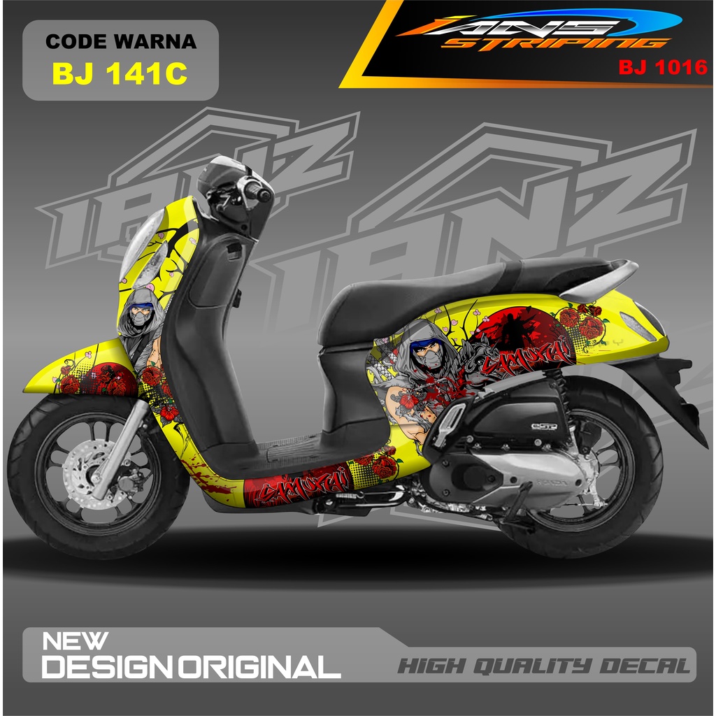 STICKER SCOOPY DECAL ANIME FULL BLOK MOTOR / STICKER DECAL  HONDA SCOOPY FULL BODY / STICKER VARIASI SCOOPY TERBARU  / STICKER SCOOPY