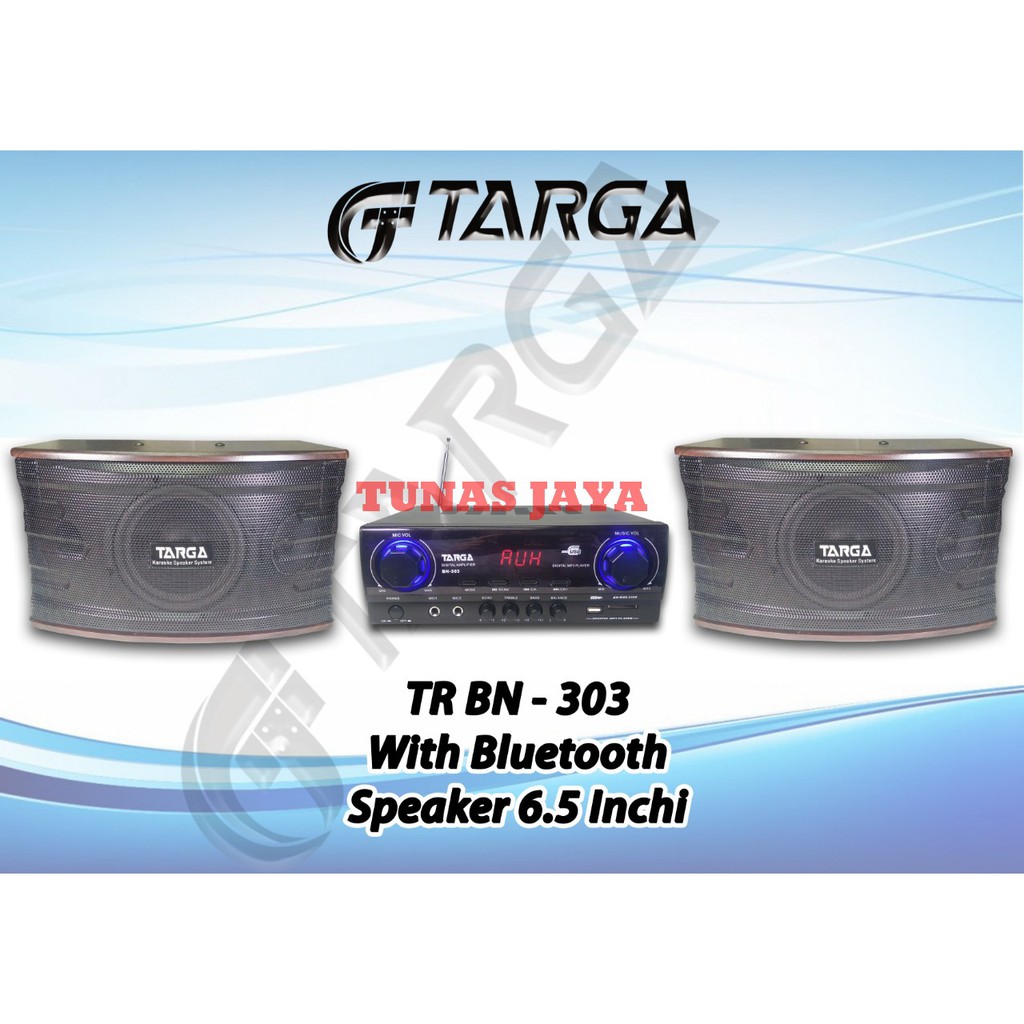 Targa bn 303 paket ampli dan speaker 6inch targa bn303 BLUTOOTH USB SD