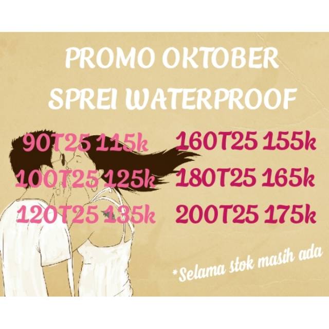 Promo Oktober Sprei Anti Air Murah Banget