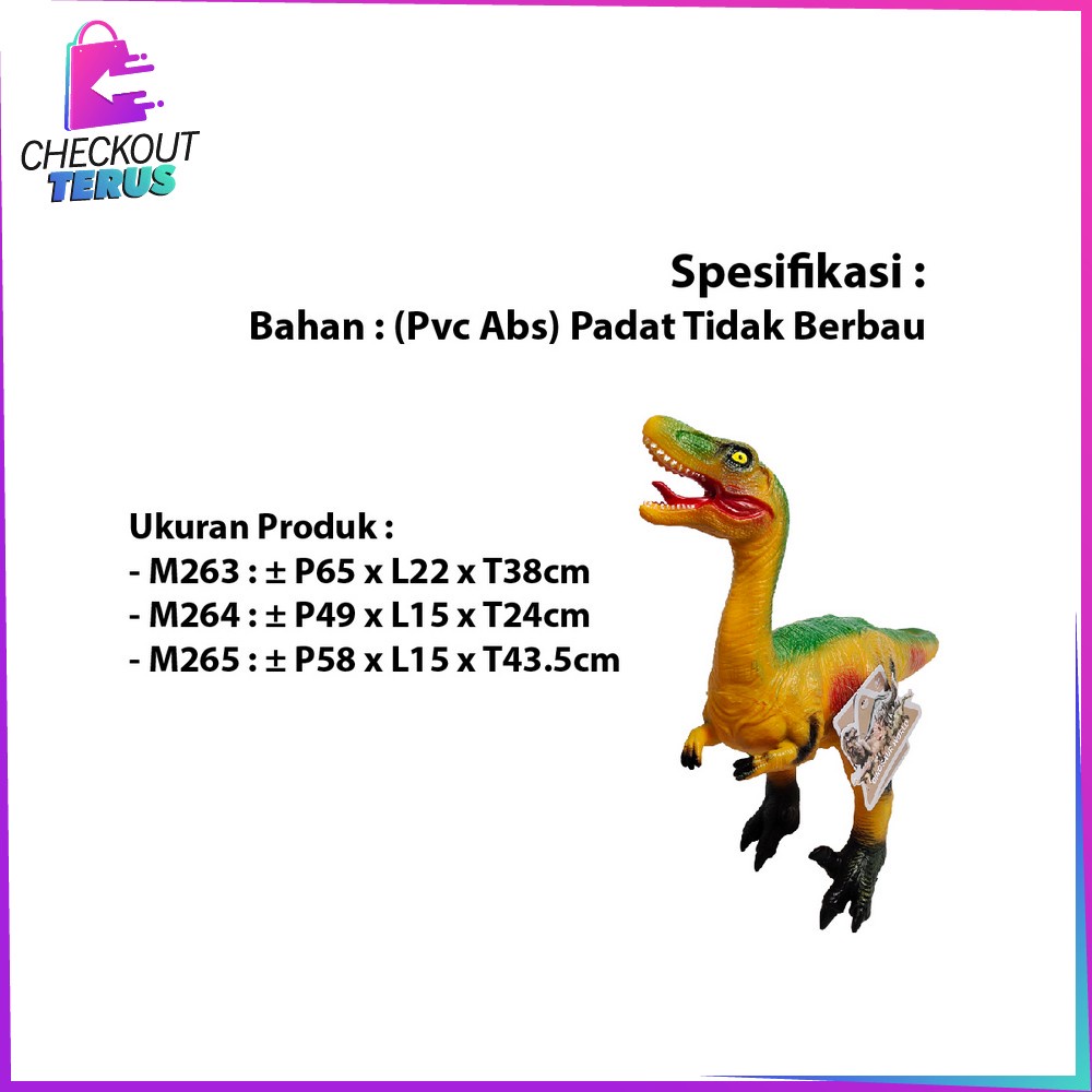 CT M263 M265 Maenan Edukasi Dino Toys Animal Figur Mainan Dinosaurus T Rex Jurassic World Mainan Anak Dinosaurus