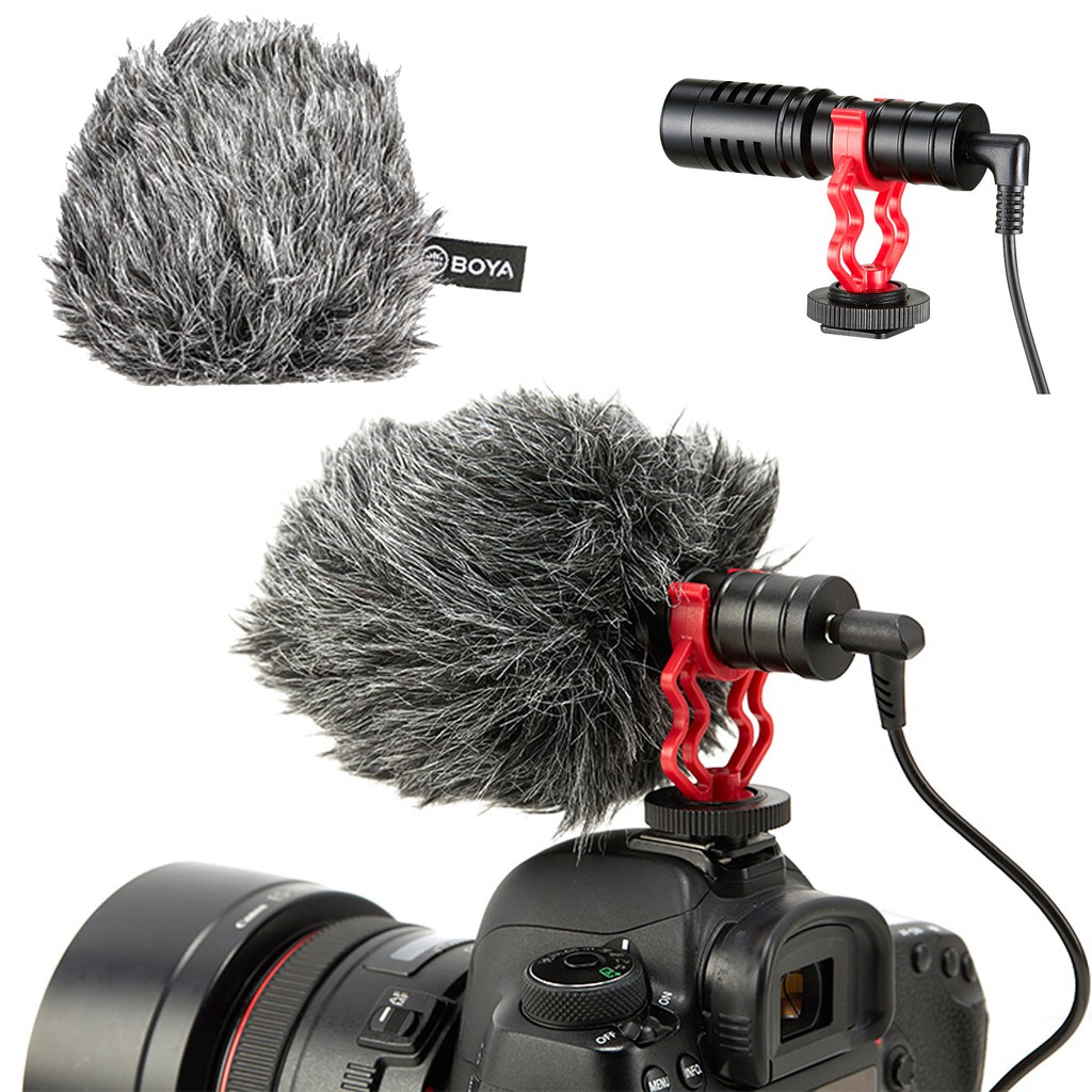 BOYA BY-MM1 Shotgun Video Mic Microphone for DSLR Camera Smartphone dll