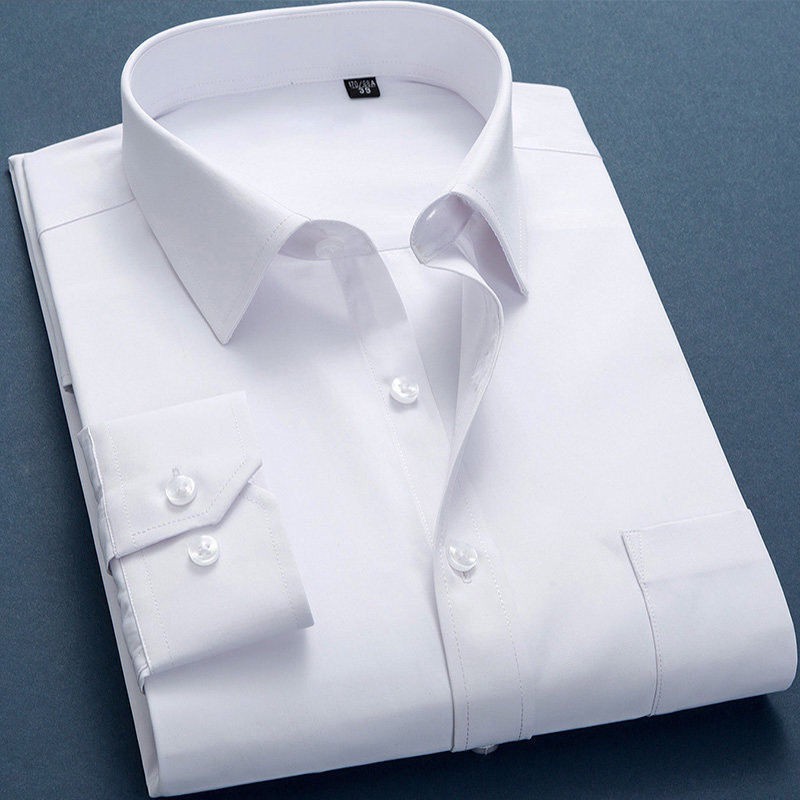 white long sleeve business shirt