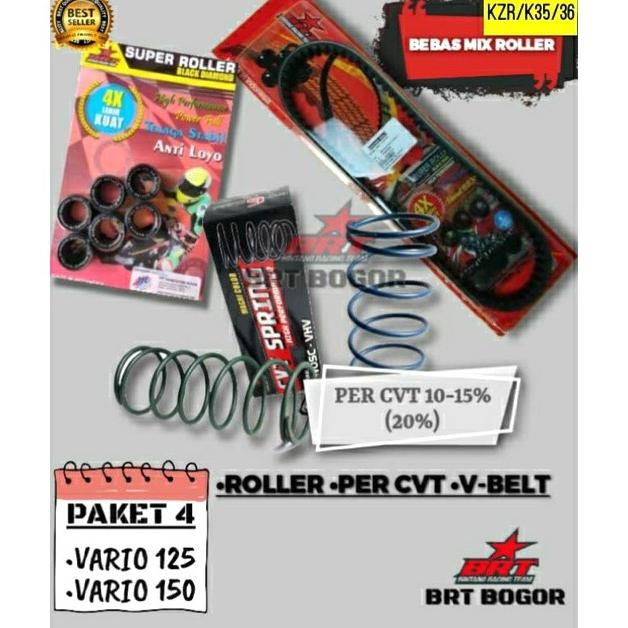 PAKET CVT BRT VARIO 125 PNP 150 ROLLER VANBELT PER CVT BRT VARIO 125