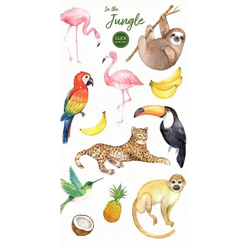 pusatmode Hiasan Dinding Animal Art Size 15x30 &amp; 20x30 cm