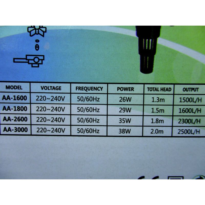 Pompa aquarium kolam hidroponik SAKKAI PRO AA 2600