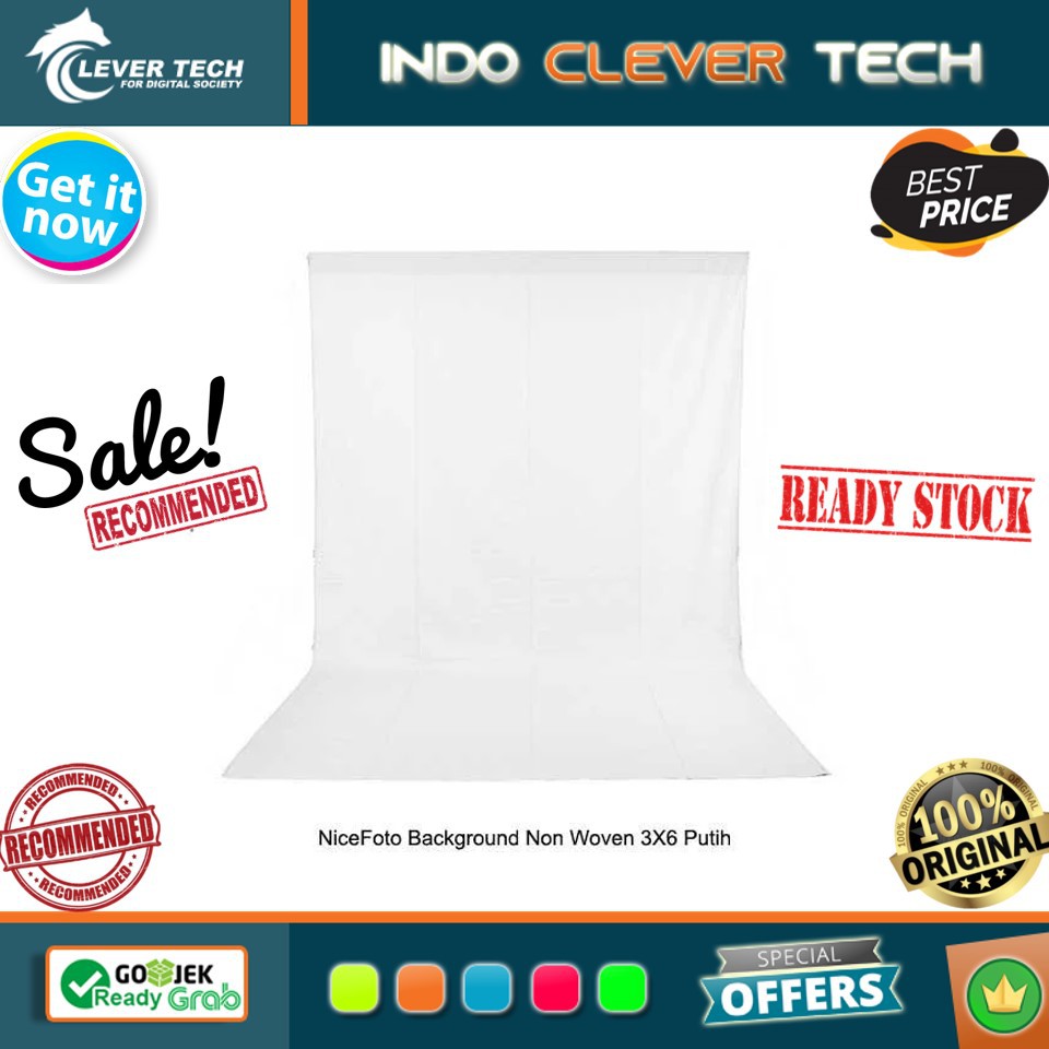 Background Polos Non Woven 3x6 Putih