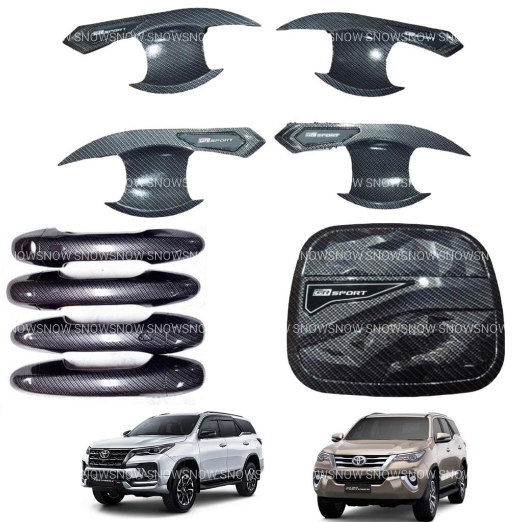 Paket Outer Handle Tank Cover Fortuner 2016 2020 2022 2023 2024  UP GR SPORT Carbon