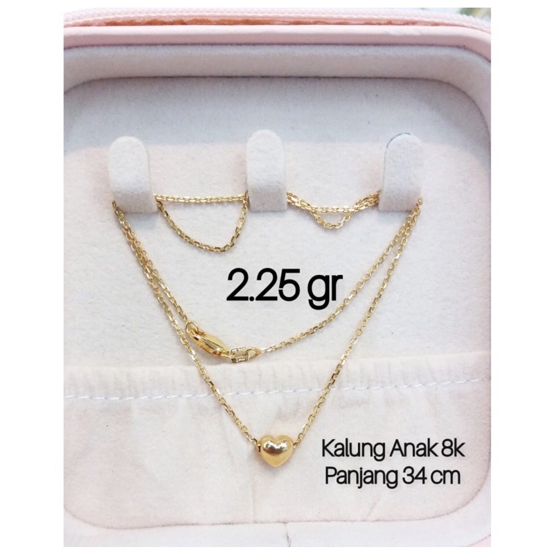 Kalung anak love kadar 375/8k elegan simpel lucu