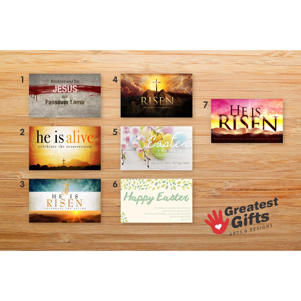 

Kartu Ucapan Paskah Passover Easter Hang Tag Gift Card ukuran sekartu nama