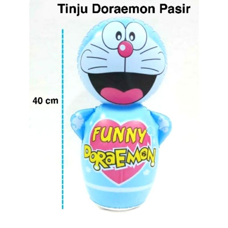 Mainan Boneka Tinju Tiup Karakter Uupin Iipin Doraeemon Bebek Kuning Hello Kittie Spydermen