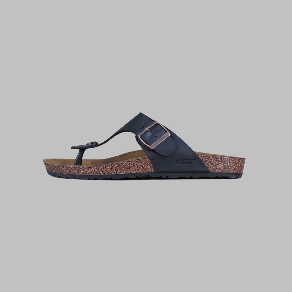 ARTAP Footwear - Sandal Kulit Asli Pria - Toulor CH Black