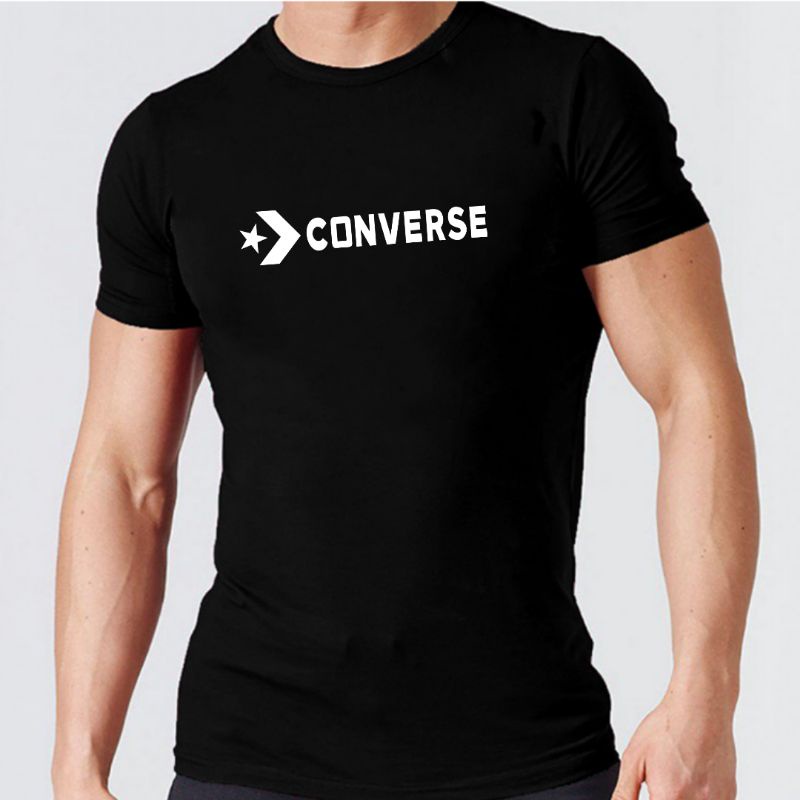 Kaos Pria Converse Kaos Oblong Dewasa Kaos Distro Laki Baju Lengan Pendek Atasan Pria COD