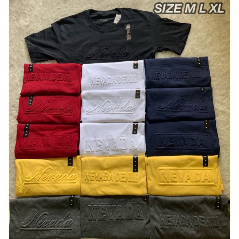 Kaos Nevada Original Embos Lengan Pendek|Kaos Distro|BigSize|