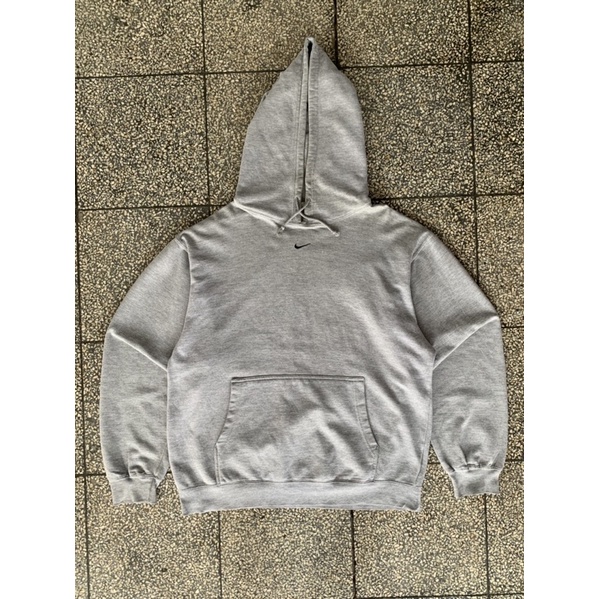 HOODIE NIKE CENTER BLACK SWOOSH Y2K TRAVIS TAG GREY