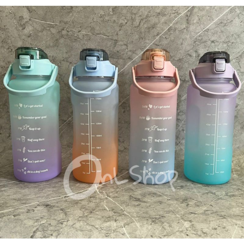 BOTOL MINUM VIRAL 2L 2000ml BOTOL MINUM KOREA BOTOL MINUM PELANGI
