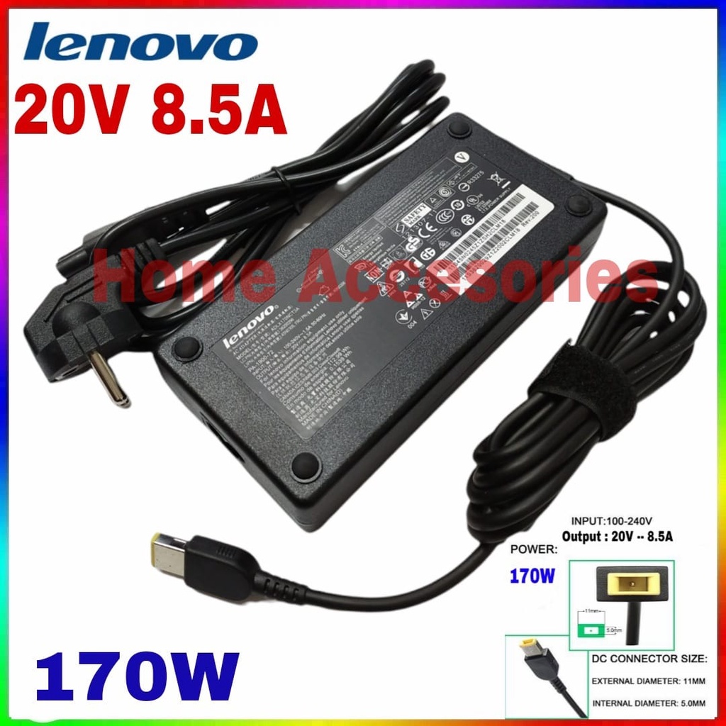 NEW LENOVO 20V 8.5A 170W AC Adapter Charger For Lenovo T440P, Y50-70, T540P, Y520, W540, P50, Y910, 