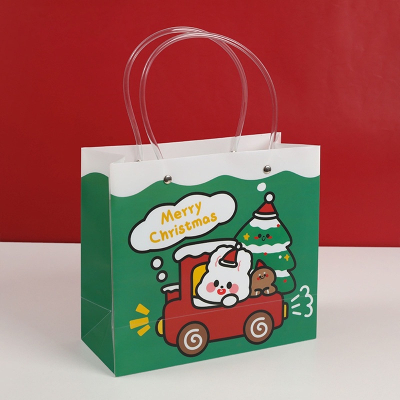 5pcs / Set Tas Hadiah Natal Multifungsi Dengan Gagang Untuk Anak Laki-Laki Dan Perempuan