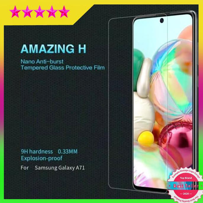 ACC HP SAMSUNG GALAXY A71 2020 NILKIN TEMPERED GLASS ANTI GORES AMAZING H SCREEN GUARD BAYAR DI