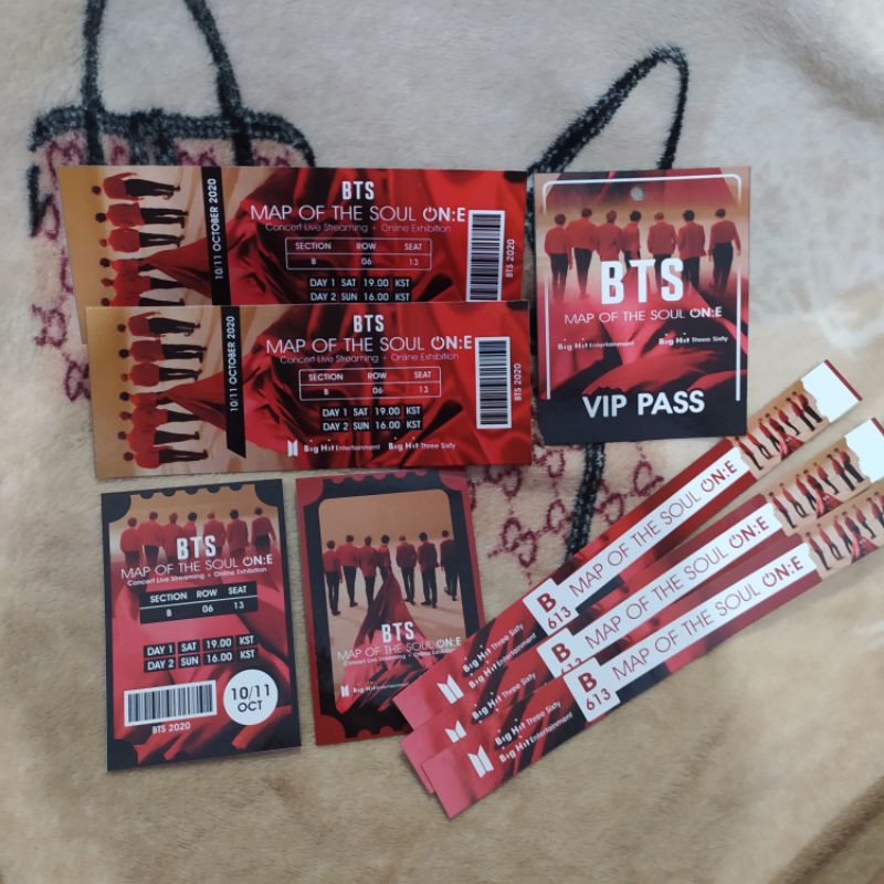 BTS TICKET MAP OF THE SOUL ON:E UNOFFICIAL