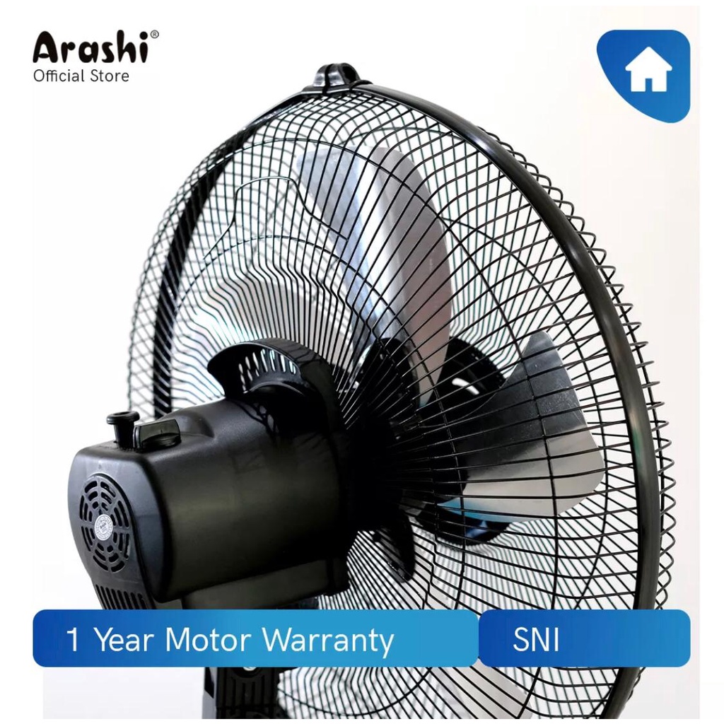 Arashi Kipas Angin Berdiri Stand Fan 16&quot; Inch 50 Watt  Afs 1603 Plastic &amp; Afs 1604 Aluminium