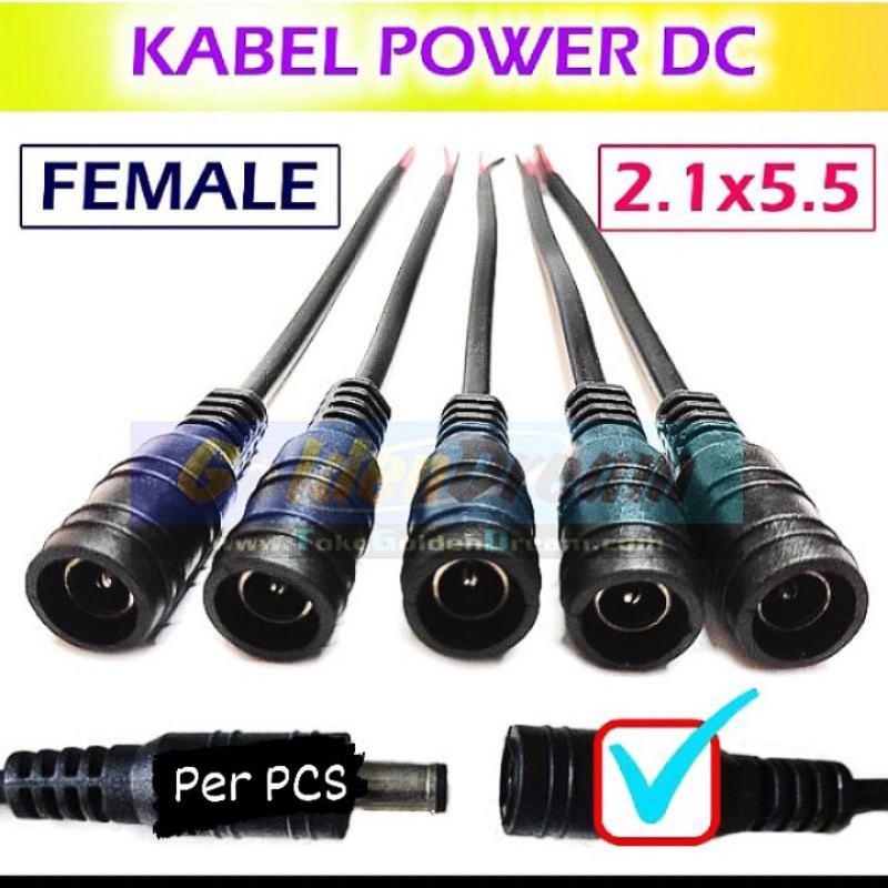 Jack DC 12 Volt female / cewek kabel