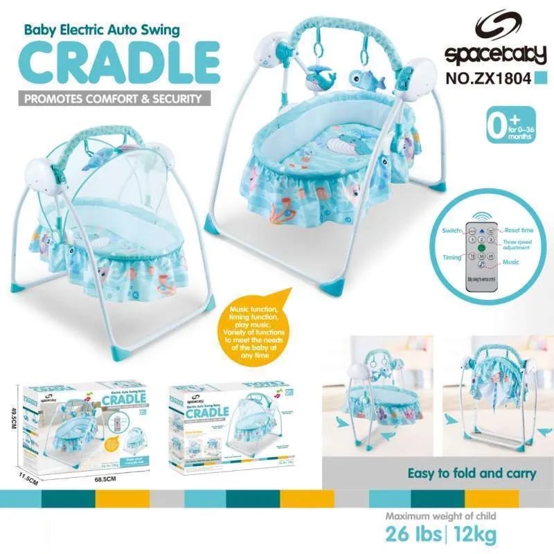 Ayunan Bayi Elektrik Auto Swing Space Baby Cradle Swing Electric ZX1804