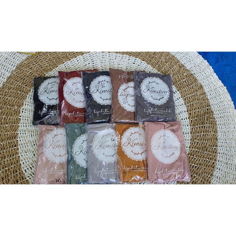 Bergo MAIDA SERUT KIMIKEY Jersey Irish Dry Fit Jilbab Instan Kerudung Pad Hijab Kepang-3