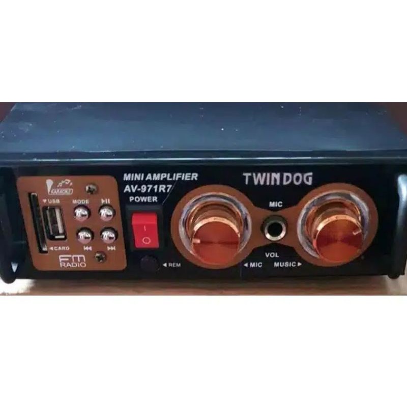 Twindog  ,  TD , AV 971R7 USB  , Twin Dog , Amply , Ampli , Amplifier ,  Remote