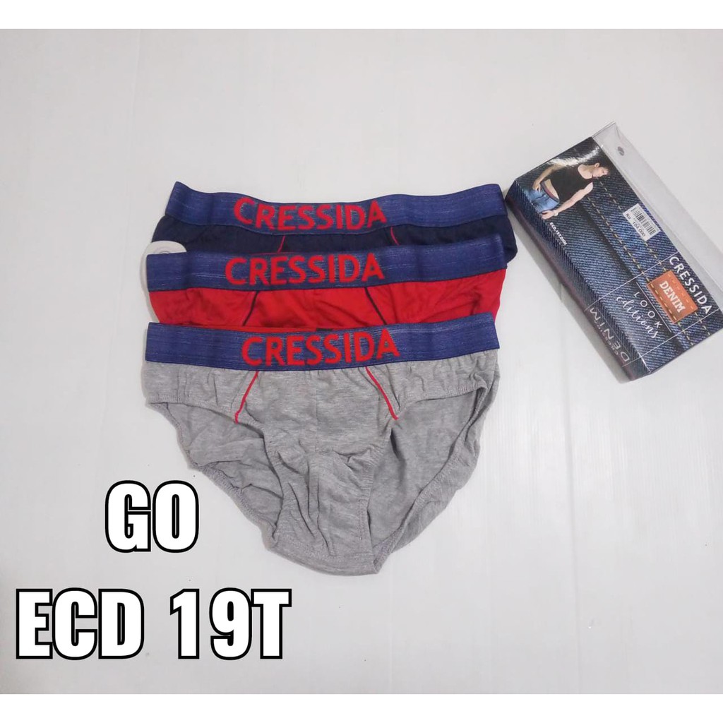 gof ECD.19T CRESSIDA CELANA DALAM PRIA Pakaian Dalam Denim Underwear Cressida 100% Original