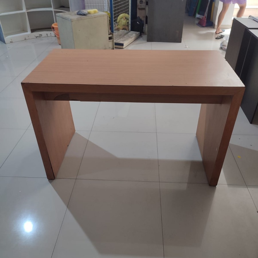 meja kerja belajar kantor dari kayu tebal kuat kokoh second bekas